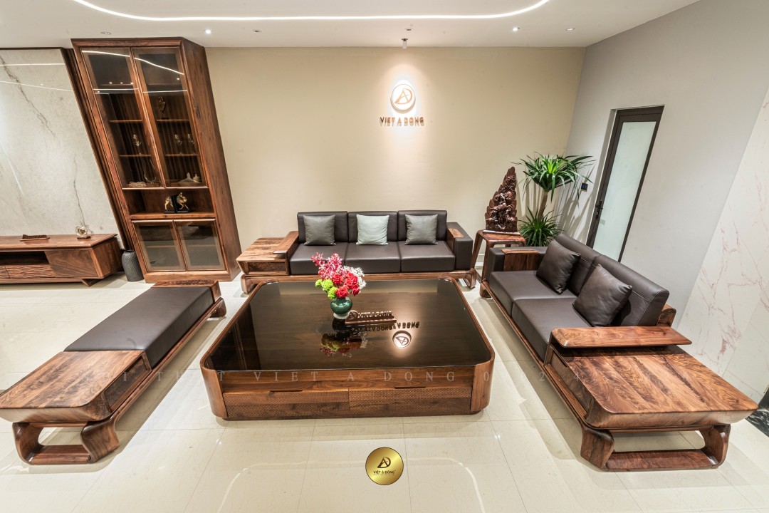 Sofa gỗ óc chó VLXUE SF-04